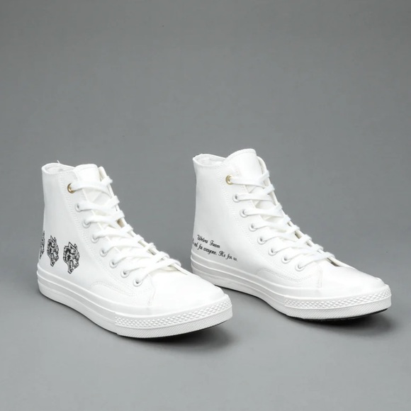 WOLVES FOREVER WALK 1-DIOS HIGH TOP SHOE IN OFF WHITE/BLACK - Picture 5 of 8